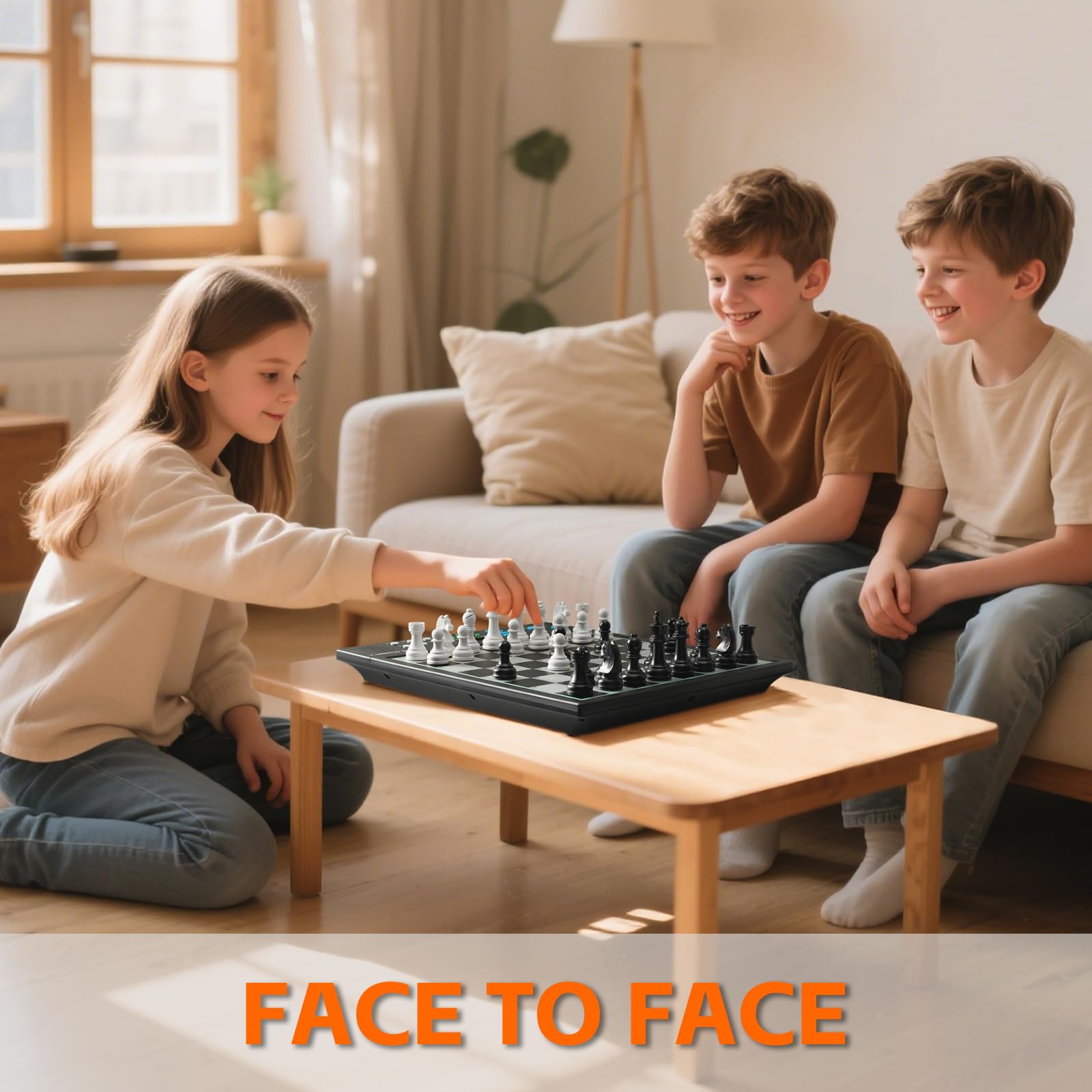 JWSCHESSSUN AA battery power and auto-shutoff enable longer practice.