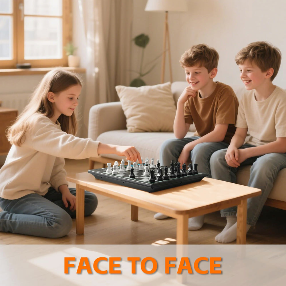 JWSCHESSSUN AA battery power and auto-shutoff enable longer practice.