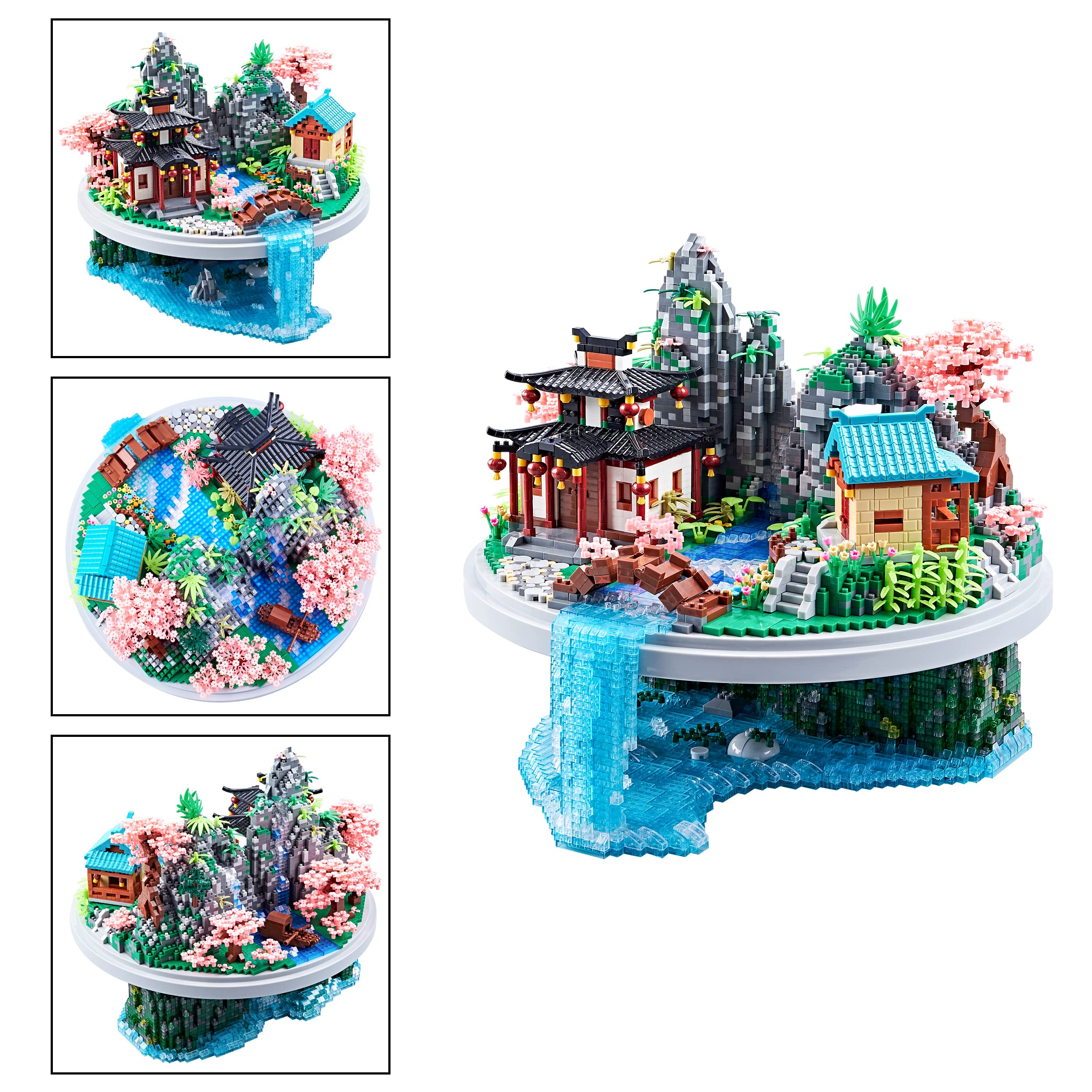 JXRLMB alpine cherry blossoms captured with micro building blocks