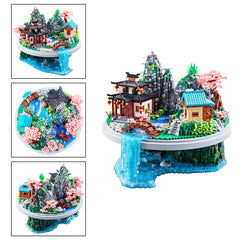 JXRLMB alpine cherry blossoms captured with micro building blocks