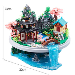 JXRLMB display stand with the peach blossom micro scene for desks