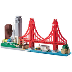 JXRLMB Micro Building Blocks for Adults SF Skyline close-up with precise pieces for display.