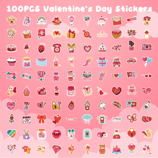 JXSDWANG valentines stickers with cute animals for art projects