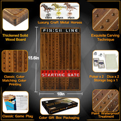 Jyquorp dice and cards enable quick, engaging turns during races.