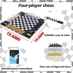 Jyquorp double-sided board supports 2-player and 4-player modes.