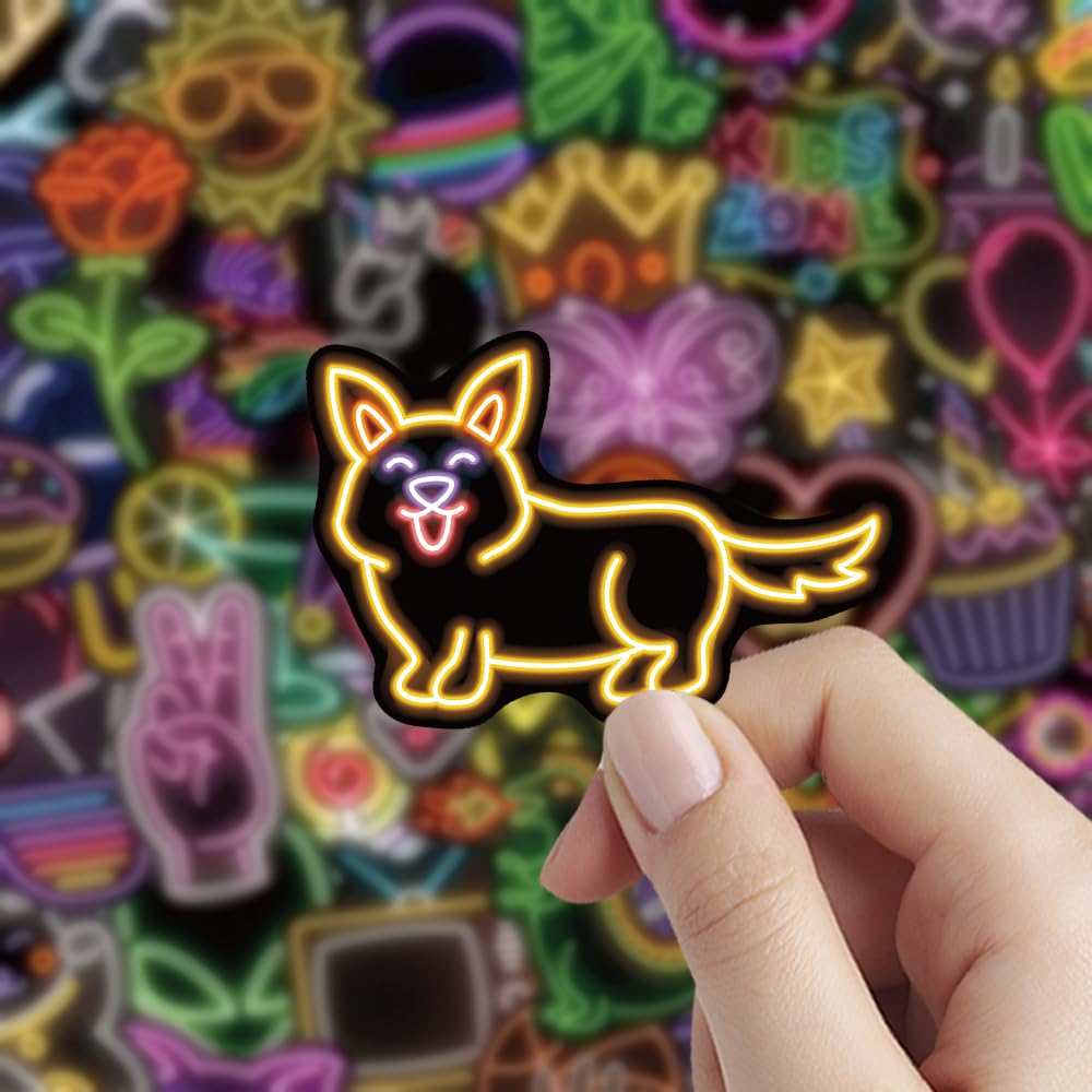 Jyu Daam neon sticker on a phone case adds playful, durable design