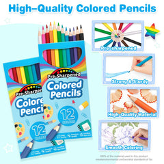 Jyusmile 12-color rainbow palette enabling shading and blending in art.
