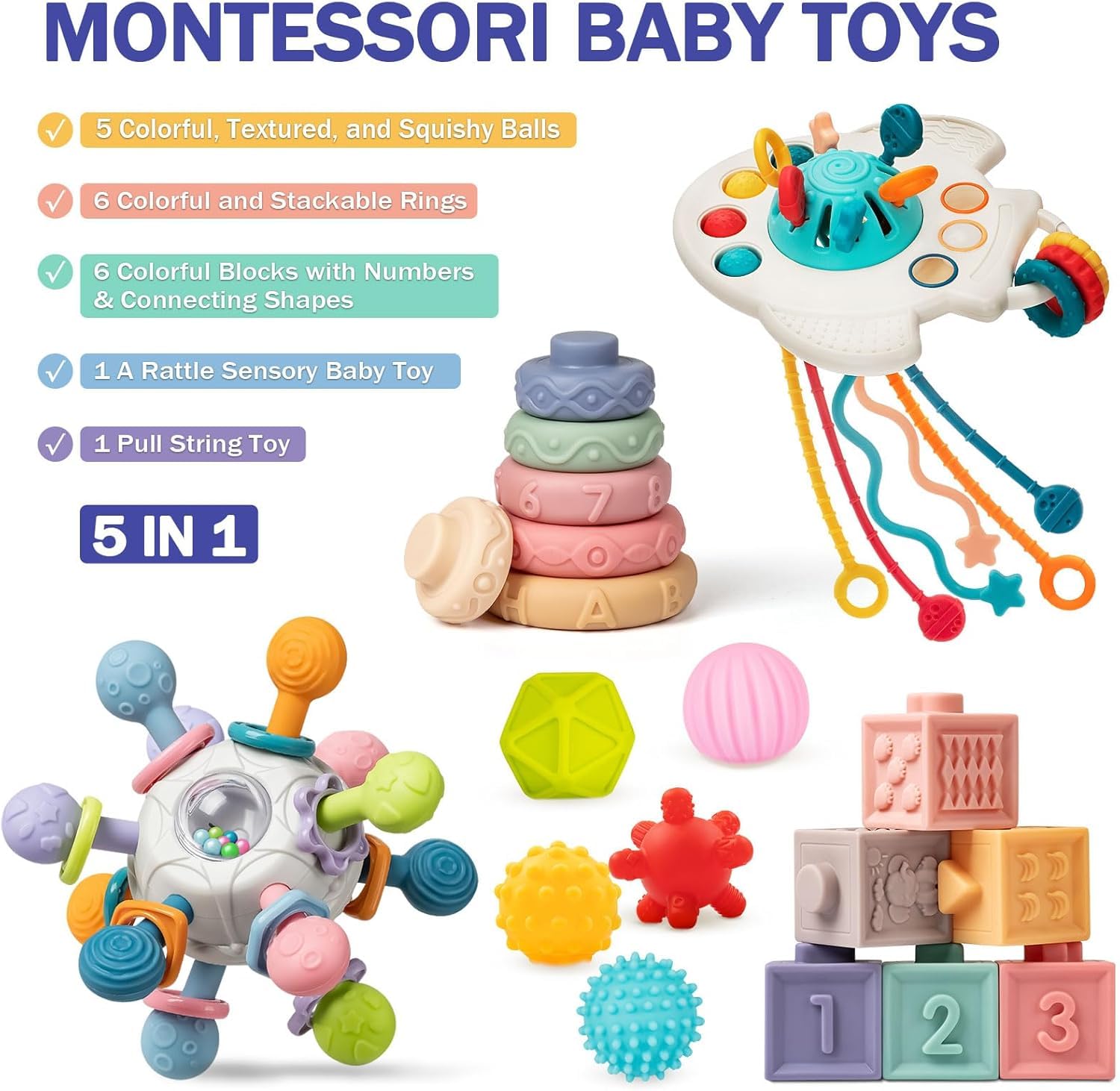Jyusmile soft-building-blocks easy to grasp and stack for early play.