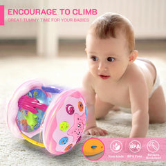 Jyusmile soft lights and gentle sounds help soothe baby to sleep.