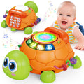 Jyusmile turtle toy front view for early learning with bright colors.