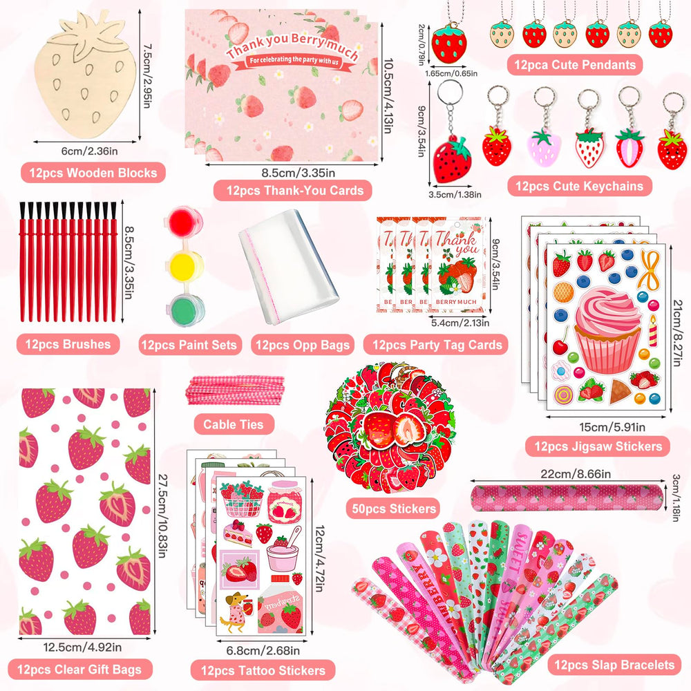 JYZXLAFF strawberry brushes and stickers for decorating crafts