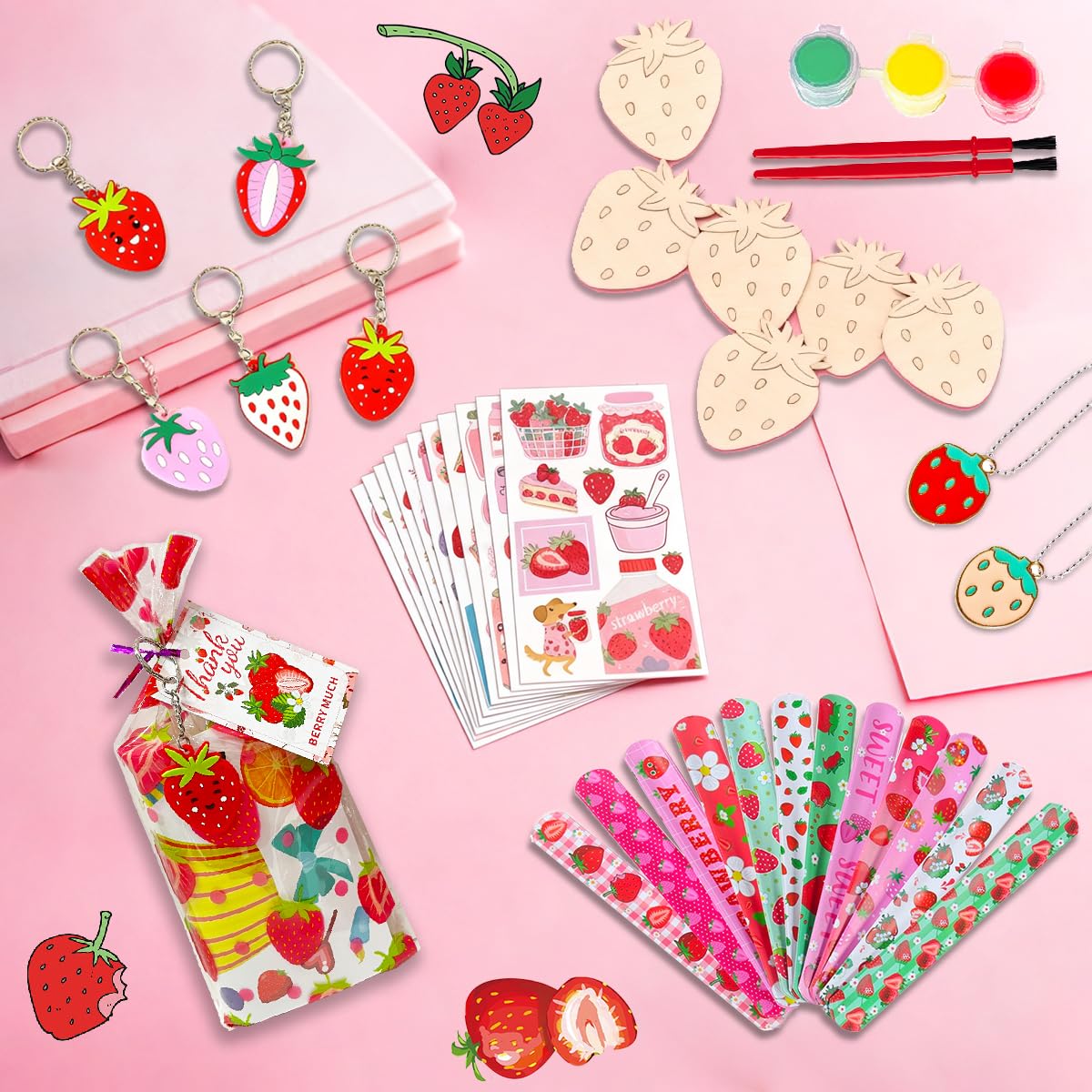 JYZXLAFF strawberry gift bags and tags ready for gifting