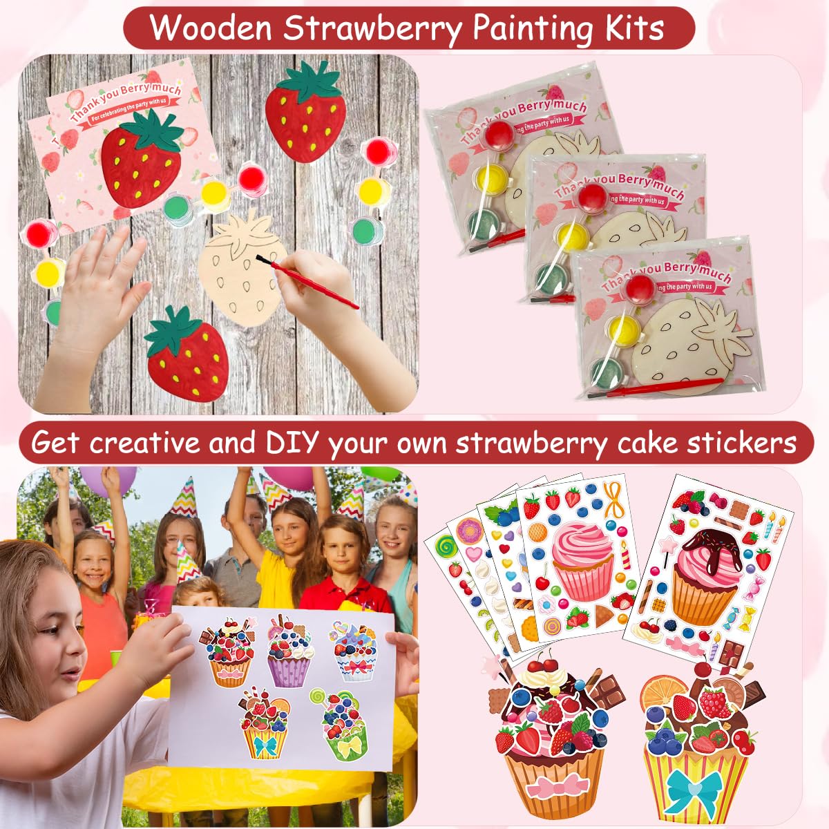 JYZXLAFF strawberry slap bracelets as wearable party keepsakes