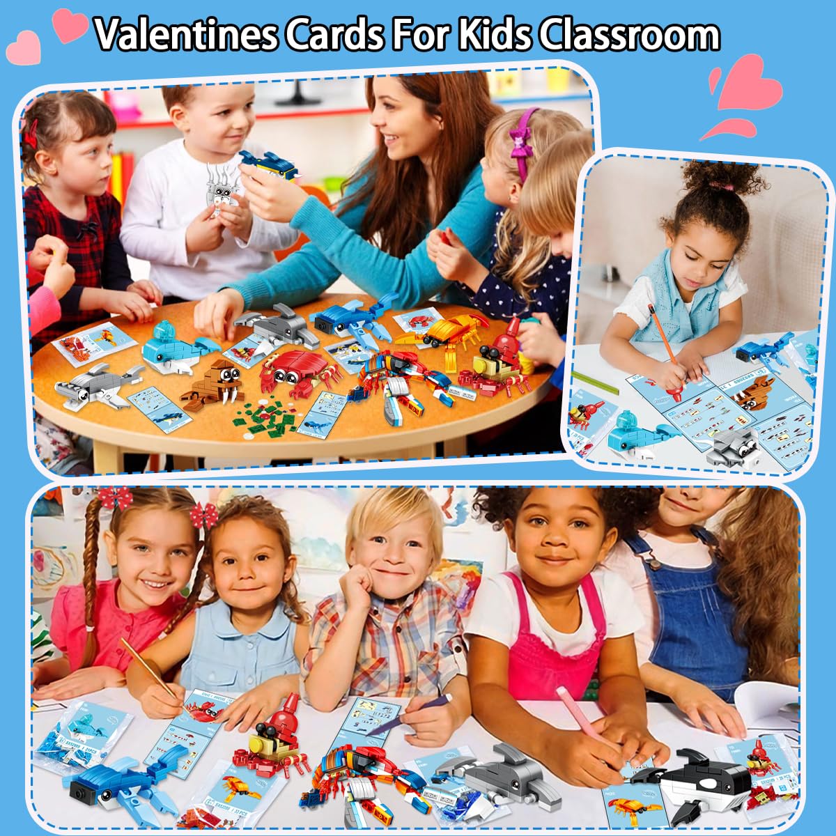 JZILU gift card headers with punny valentines to pair with blocks