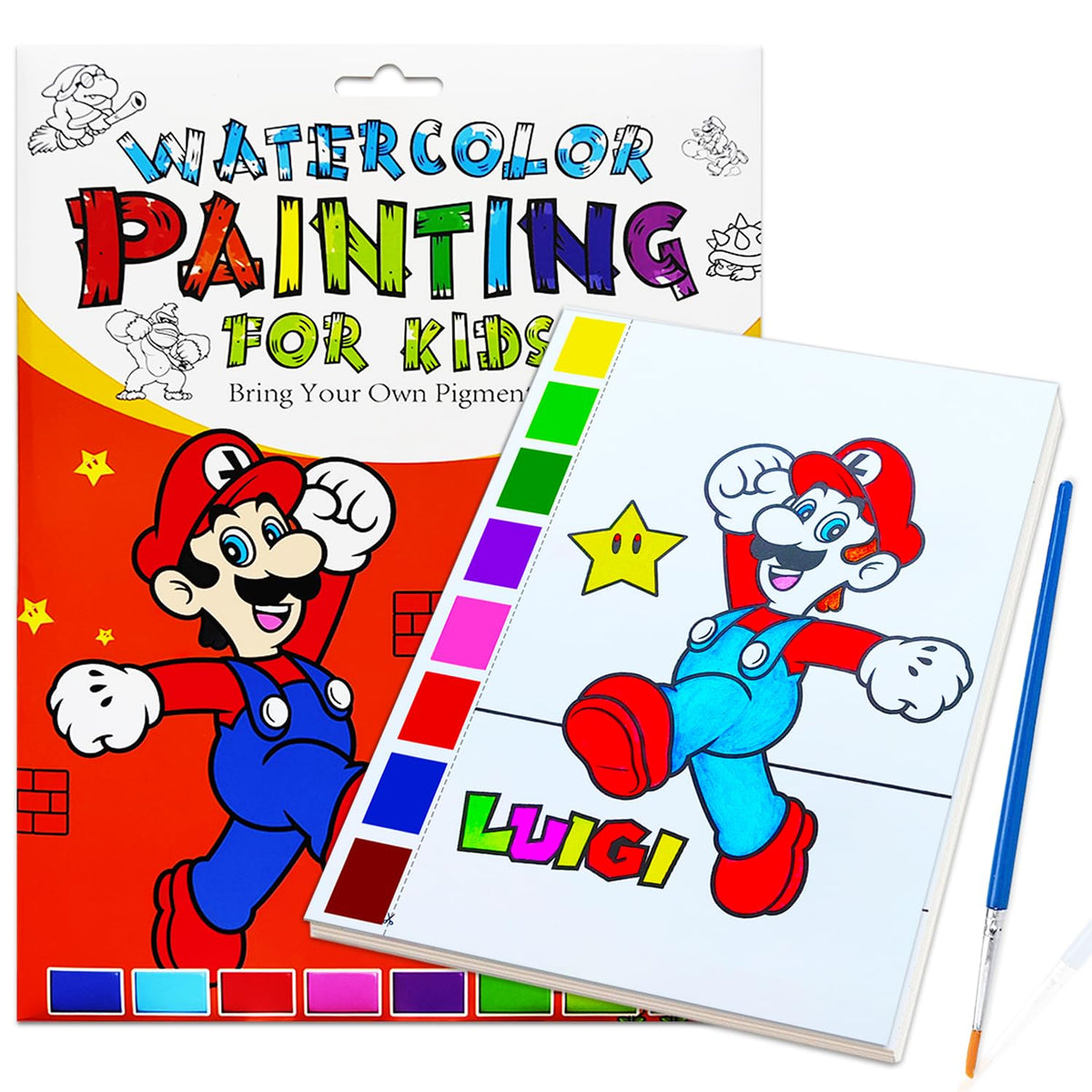 JZILU watercolor book kids set showing vibrant, mess-free pages for learning and play