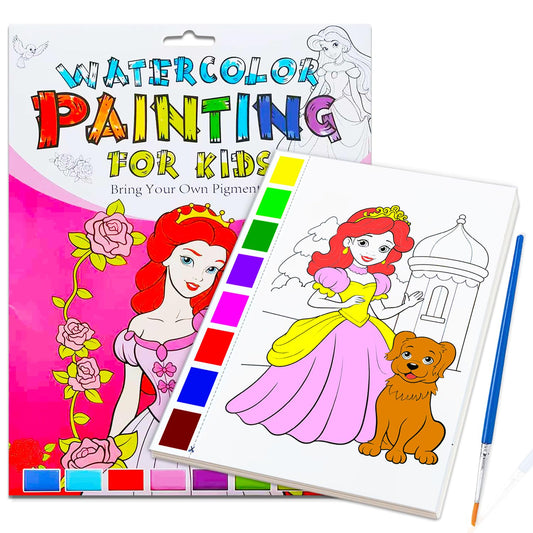 JZILU watercolor coloring book for kids, ready for creative play.