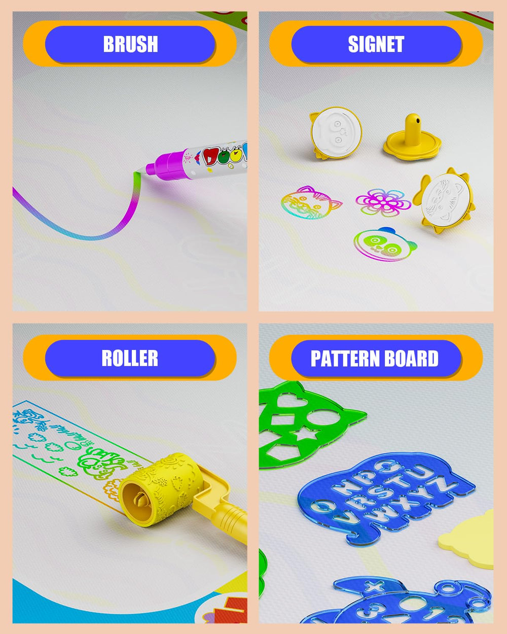 JZSIJ magic roller and absorbent stamp pad for stamping fun.