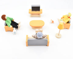 Jzszera polished wood finish adds natural warmth to pretend play environments.