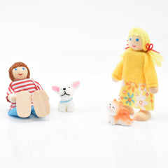 Jzszera handmade wooden figures feature detailed clothes and hairstyles for lifelike character play.
