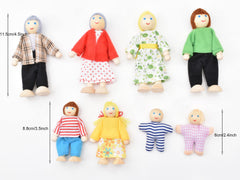 Jzszera doll house figures with two pets encourage storytelling and nurturing play.