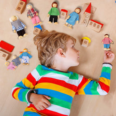 Jzszera wooden dollhouse baby1 figure perfect for gentle caregiving play