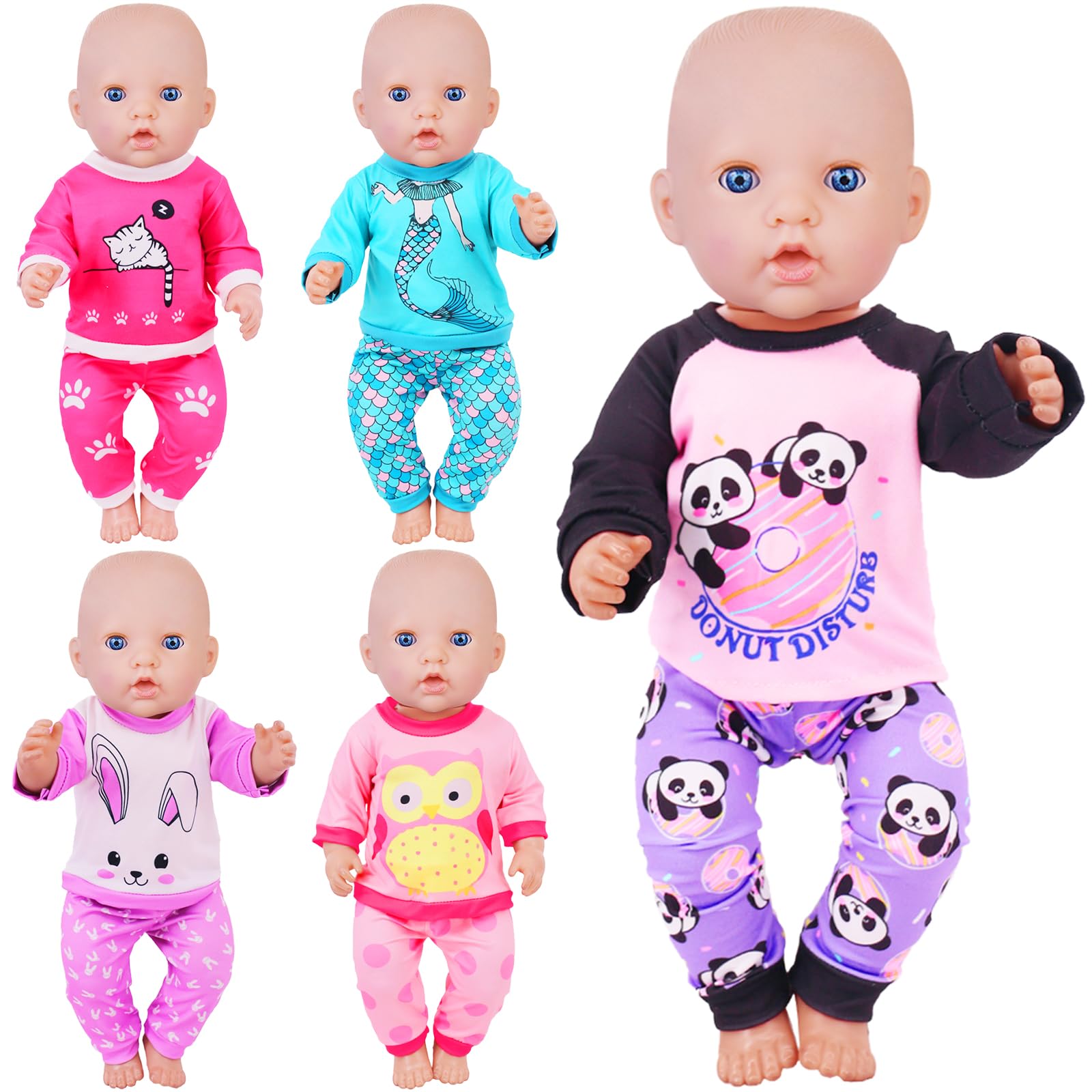 K.T. Fancy pink sleeping kitten doll pajamas are cozy and easy to wear.