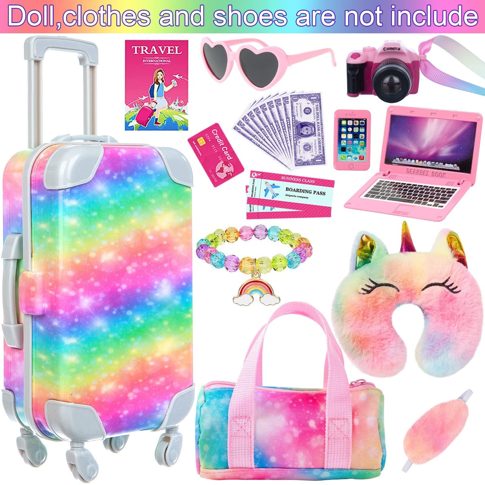 K.T. Fancy pink glasses for dolls elevate dress-up and imagination.
