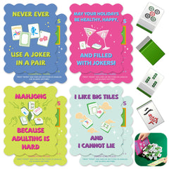 K1tpde Mahjong shuffler set with 8 textured PVC tiles for efficient mixing