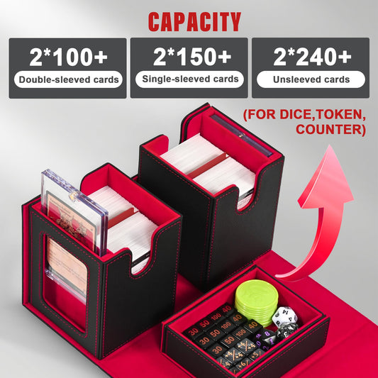 Kabinka 3 in 1 design organizes decks, dice, and accessories for game night