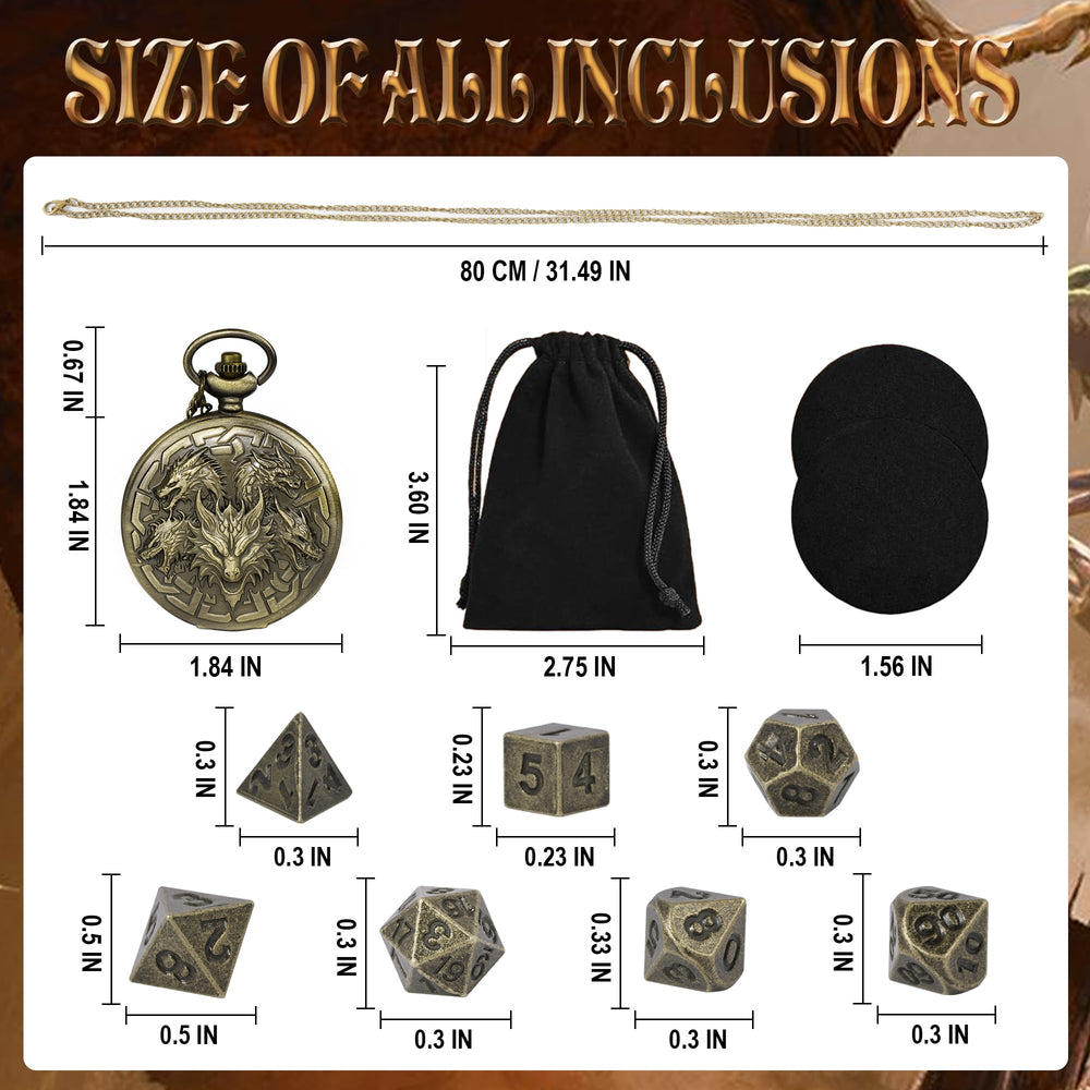 Kabinka bronze dragon pattern dice add tactile premium feel for tabletop play.