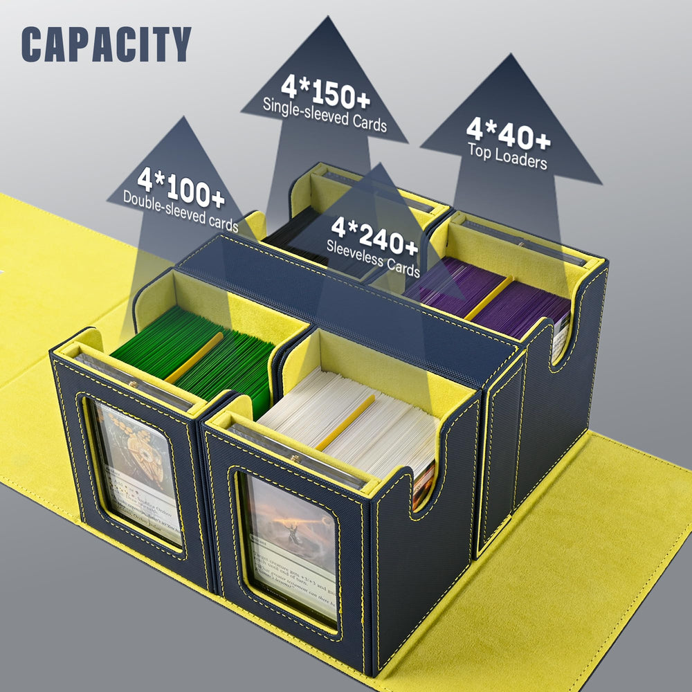 Kabinka magnetized card holders secure favorite cards during transport.