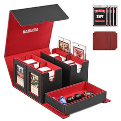 Kabinka Commander deck box with dice tray keeps cards and dice neatly organized.