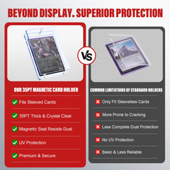 Kabinka display window highlights rare cards while protecting them from dust.