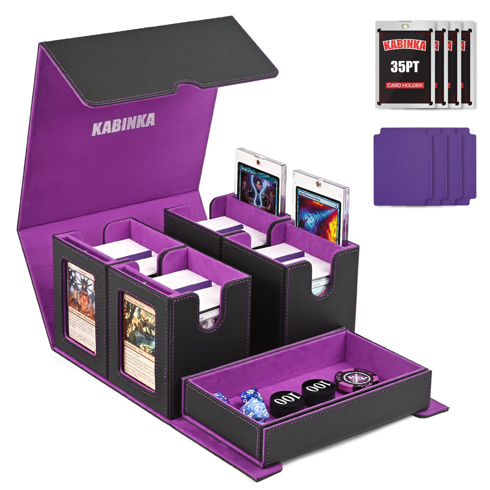 Kabinka Commander deck box front view showing large capacity for organized play.