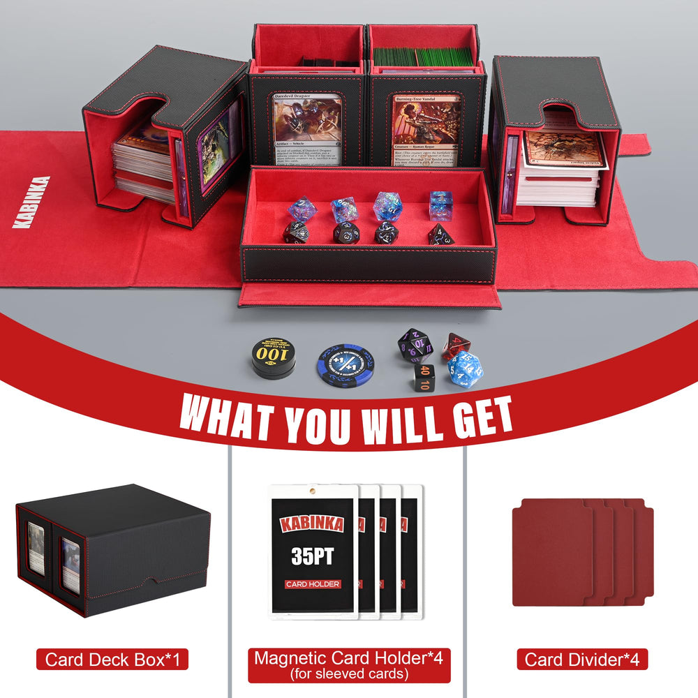 Kabinka magnetic card holders secure display and protection during transport.