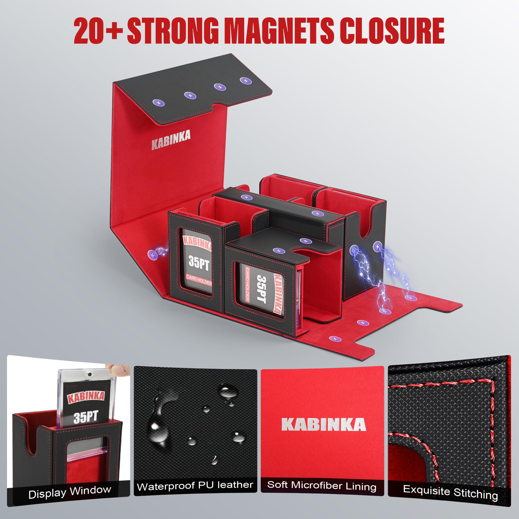 Kabinka deck box stores 400+ cards for tournament prep and casual play.