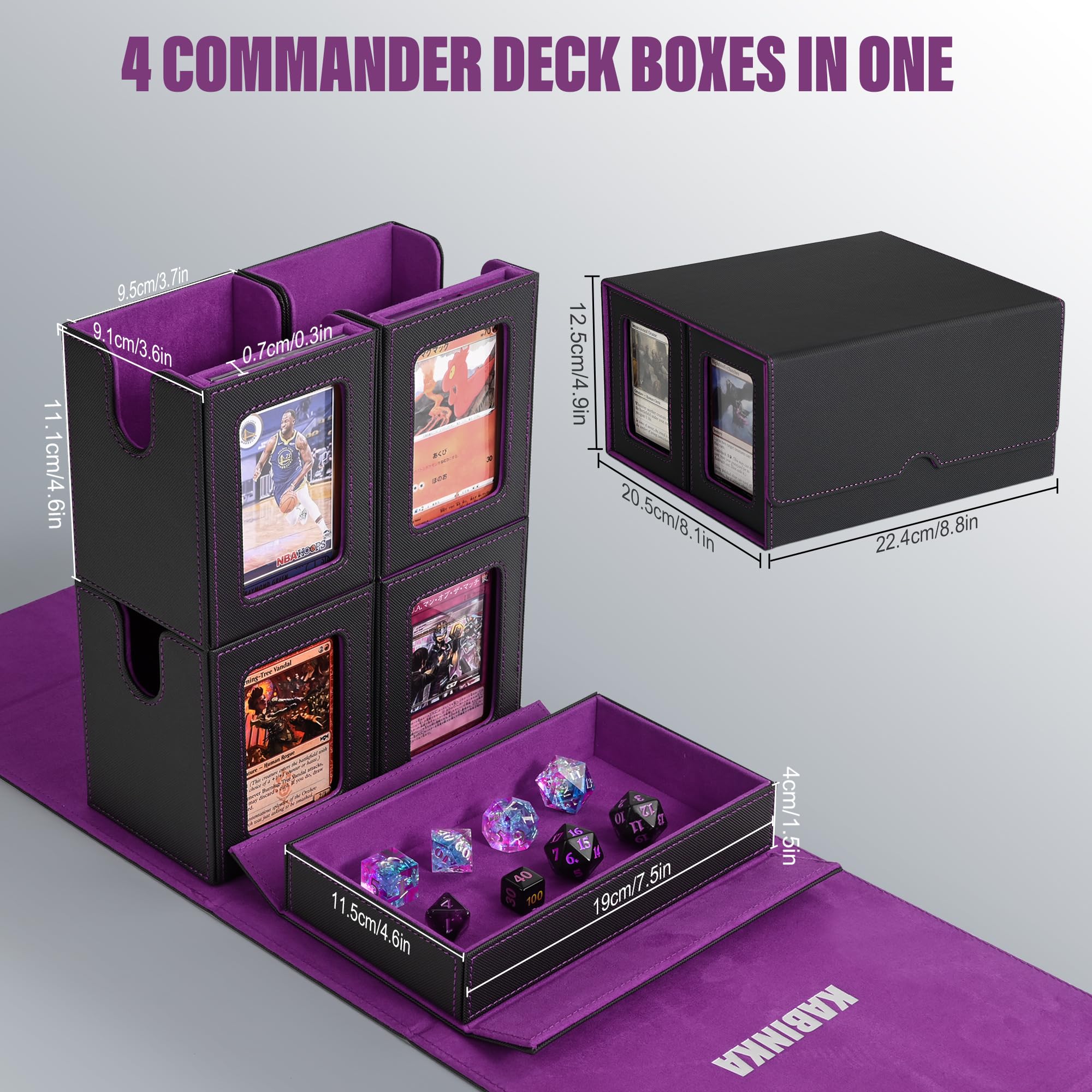 Kabinka Commander soft fiber lining protects cards from scratches during transport.