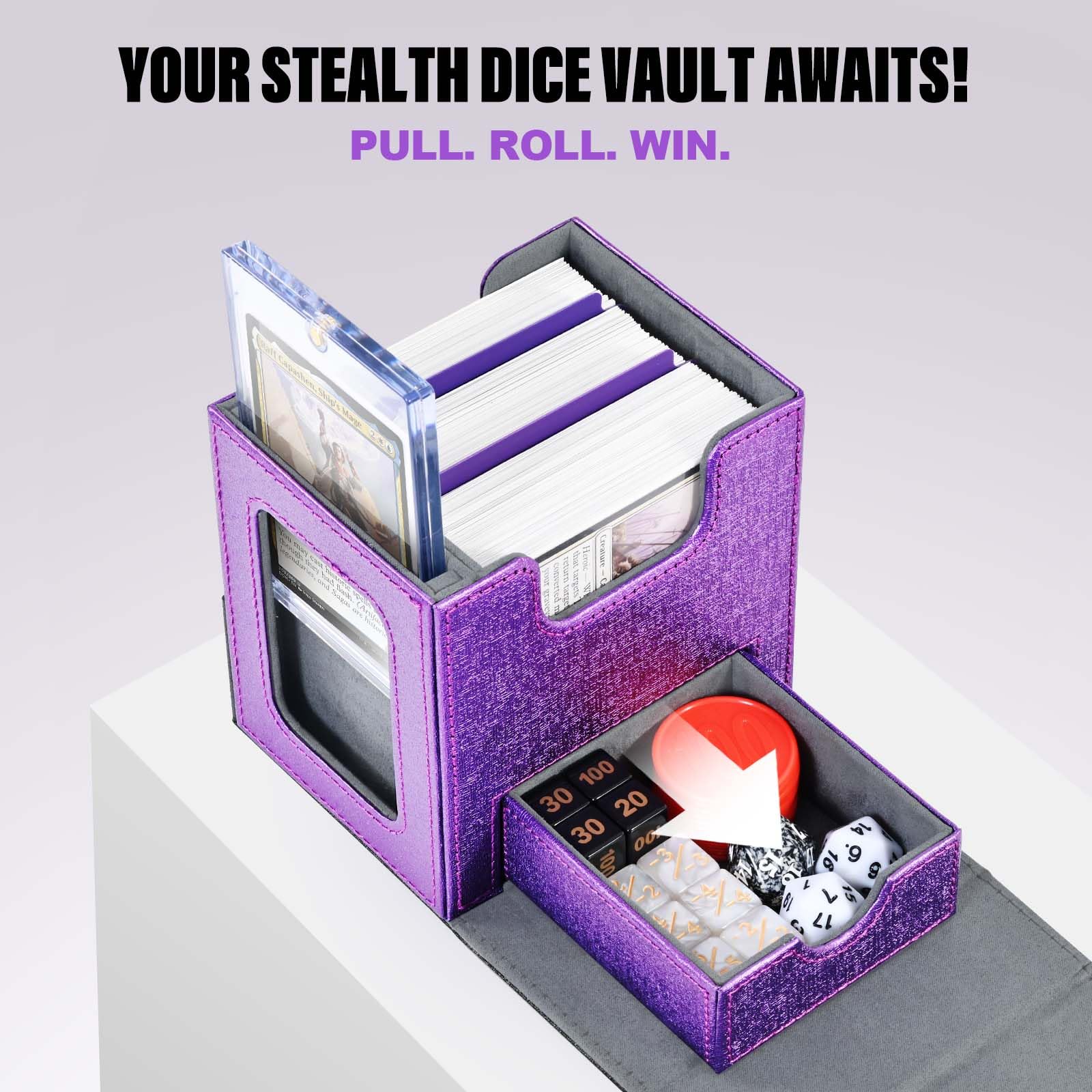 Kabinka deck box capacity supports 100+ double-sleeved MTG cards for organized play.