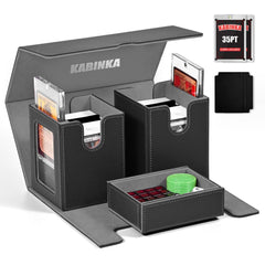 Kabinka deck box commander display window with magnetic bricks showcases your favorite cards.