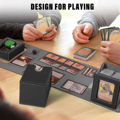 Kabinka 35pt card holders guard double-sleeved decks during transport.