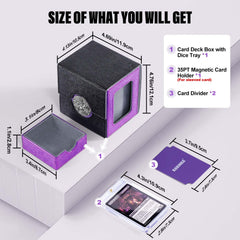 Kabinka deck box wide U-shaped opening enables fast, easy card draws.