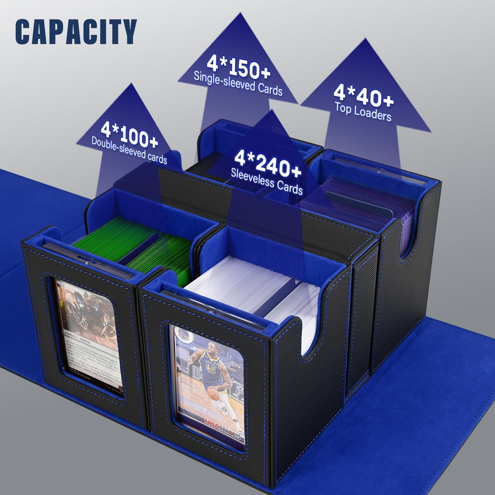 Kabinka four magnetic card holders display favorites and prevent rearrangement.