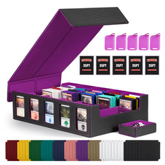 Kabinka trading card storage box with display windows keeps decks visible and organized