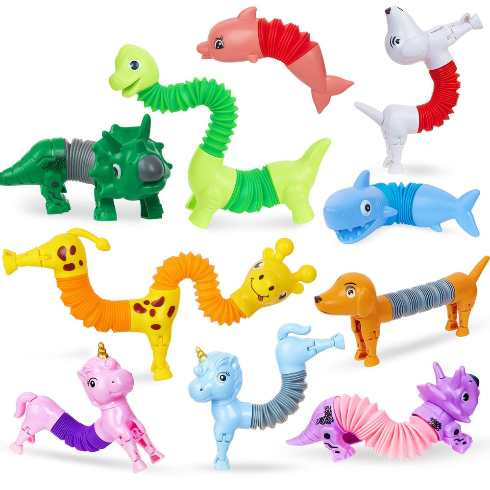 Kabvry Animal Pop Tubes colorful variety for versatile sensory play and party favors.