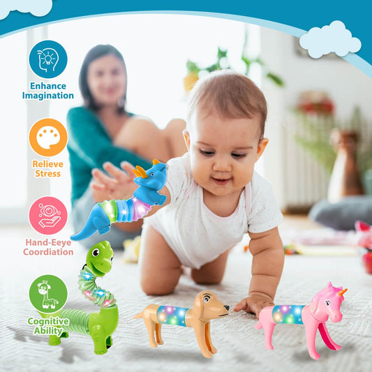 Kabvry LED Animal Pop Tubes animal shapes collection sparks imagination