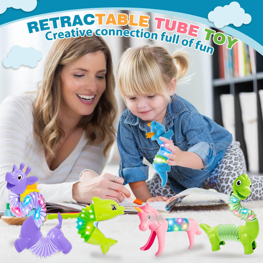 Kabvry LED Animal Pop Tubes LED light effect during playtime