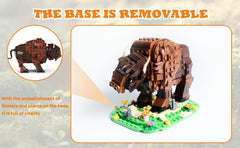 Kadablok Bison MOC compatible with Danish building systems for expansion.