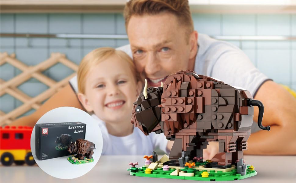 Kadablok Bison MOC wildlife gift idea for enthusiasts.