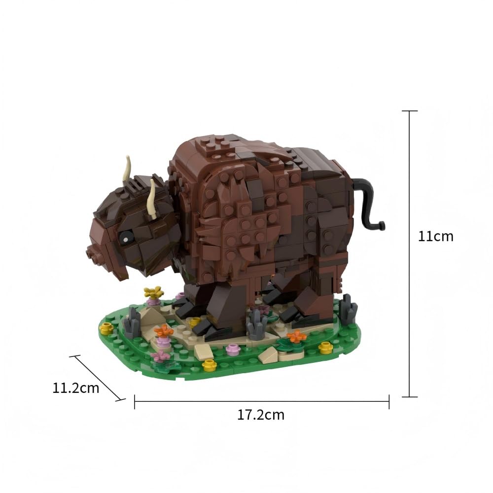 Kadablok Bison MOC Yellowstone-inspired collection for display.