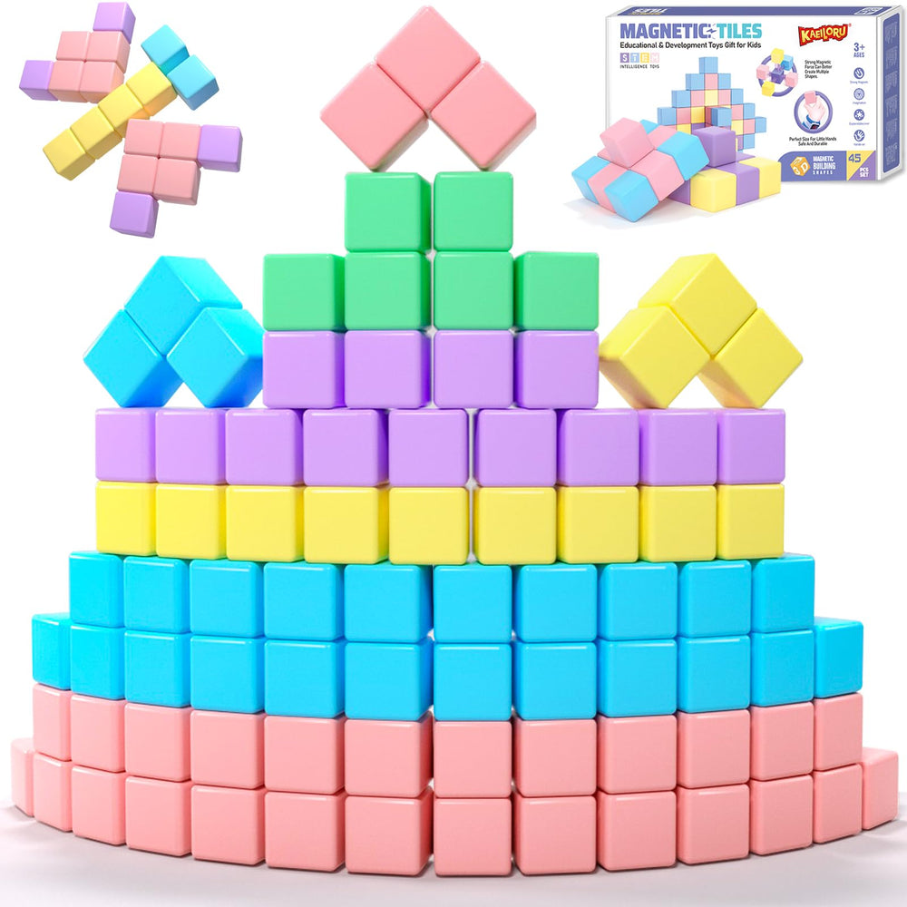 KAEILORU 45pcs magnetic blocks demonstration for hands-on STEM exploration